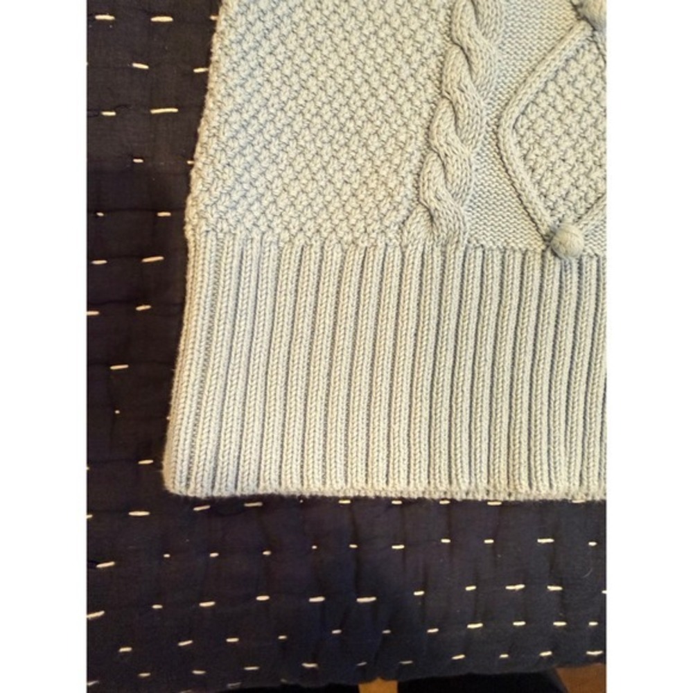 J.Crew Womens Ice Blue Cable Knit Oversize Sweater Size S Spring Easter - Picture 9 of 12